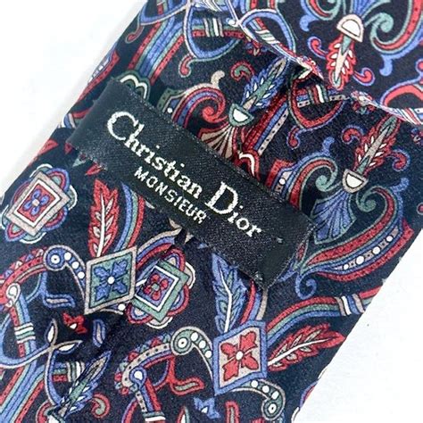 tie and dior jewelry|christian Dior vintage tie.